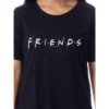 Friends The Television Series Womens' TV Show Title Logo Nightgown Pajama Black -Lady Clothing Store GUEST ae4e09c9 5eb9 4aed 8f25 4852af1462d2