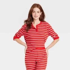 Women's Striped Matching Family Thermal Pajama Top - Wondershop™ Red 8 Women's Striped Matching Family Thermal Pajama Top - Wondershop™ Red -Lady Clothing Store GUEST af93c997 f3b4 4264 b838 191739eb62cc
