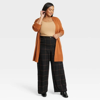 Women's High-Rise Wide Leg Trouser Pants - Ava & Viv™ 4 Women's High-Rise Wide Leg Trouser Pants - Ava & Viv™ - Image 2