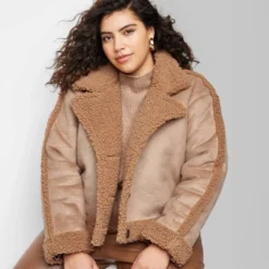 Women's Faux Shearling Jacket - Wild Fable™ -Lady Clothing Store GUEST b4a14fe5 b674 4b20 9e0a f8cd8a91271c