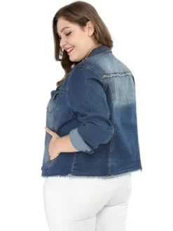 Agnes Orinda Women's Plus Size Classic Denim Casual Long Sleeve Fashion Jean Jackets -Lady Clothing Store GUEST b4de72fb b44d 48f4 abf5 b2a87c93f772