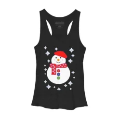 Women's Design By Humans Christmas Snowman By ScarDesign Racerback Tank Top -Lady Clothing Store GUEST b55d867f b653 4e0c ac02 5f6298c67e22