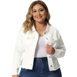 Agnes Orinda Women's Plus Size Classic Denim Casual Long Sleeve Fashion Jean Jackets -Lady Clothing Store GUEST b621b5b6 dc89 4d76 840c ed496380e095