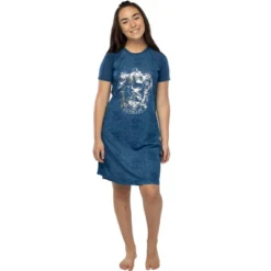Harry Potter Juniors' Foil Print Hogwart Houses Raglan Nightgown Pajama -Lady Clothing Store GUEST b71f69b0 a6d1 4d30 97f0 e4ca642ac6eb