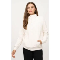 Yogalicious Womens Double Butter Santa Monica Snap Henley Pullover Sweatshirt -Lady Clothing Store GUEST b73b39b1 94cd 4659 9792 ca16613772c6