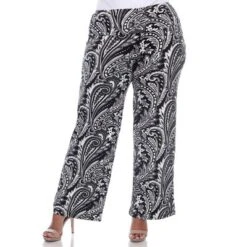 Women's Plus Size Printed Palazzo Pants - White Mark -Lady Clothing Store GUEST ba8dc36f 9979 4d59 a1ac c0fa7da4e9dd