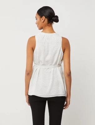 Pleated Sleeveless Maternity Blouse | A Pea In The Pod 6 Pleated Sleeveless Maternity Blouse | A Pea In The Pod - Image 4