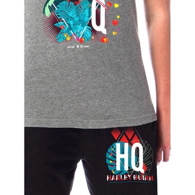 DC Womens' The Suicide Squad Harley Quinn Tropical Movie Sleep Pajama Set Multicolored 5 DC Womens' The Suicide Squad Harley Quinn Tropical Movie Sleep Pajama Set Multicolored - Image 3