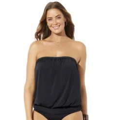 Swimsuits For All Women’s Plus Size Bandeau Blouson Tankini Top -Lady Clothing Store GUEST bcd151ea 662d 4d05 87dd f02731bc8b9e