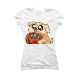 Junior's Design By Humans Halloween Candy Pup By Puppers T-Shirt -Lady Clothing Store GUEST bd8e61c8 5d2f 4b6d ac47 3b7060d23e91