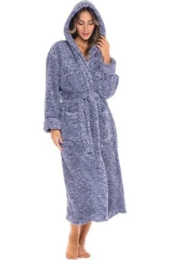 Women's Fuzzy Plush Fleece Bathrobe With Hood, Soft Warm Hooded Lounge Robe 38 Women's Fuzzy Plush Fleece Bathrobe With Hood, Soft Warm Hooded Lounge Robe -Lady Clothing Store GUEST beceb6b4 a5db 45f1 a3d5 880a17a4685a