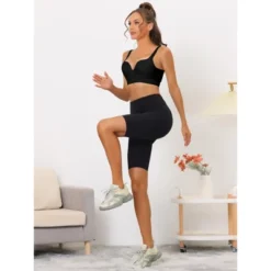 Allegra K Women's Medium Impact Workout Wireless Padded Deep V Neck Fitness Sports Bras 12 Allegra K Women's Medium Impact Workout Wireless Padded Deep V Neck Fitness Sports Bras -Lady Clothing Store GUEST c102492a 70a5 45bb 9c8f 9b1d73e40087