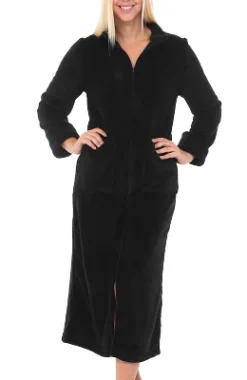 Women's Zip Up Fleece Robe, Soft Warm Plush Zipper Bathrobe -Lady Clothing Store GUEST c15349f5 9afa 4836 b988 1fbfcc5e6dbd