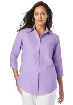 Jessica London Women’s Plus Size Linen 3/4 Sleeve Tunic -Lady Clothing Store GUEST c227459b 1cd3 4bf3 83cf 6aebcaa59893