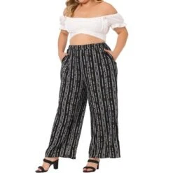 Agnes Orinda Women's Plus Size Boho Palazzo Lounge Wide Leg Pants With Elastic Waist And Stripe 23 Agnes Orinda Women's Plus Size Boho Palazzo Lounge Wide Leg Pants With Elastic Waist And Stripe -Lady Clothing Store GUEST c4e9d3e5 9124 4bba a8cc 8fadb3265769