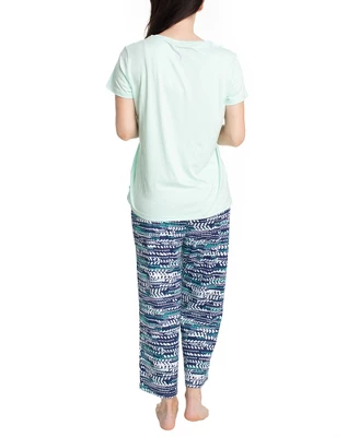 MUK LUKS Womens 2 Piece Feel Good Pajama Set 4 MUK LUKS Womens 2 Piece Feel Good Pajama Set - Image 2