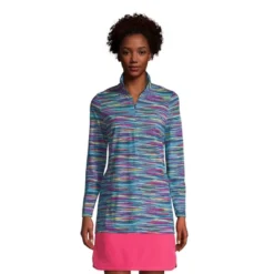 Lands' End Women's Quarter Zip Long Sleeve Tunic Rash Guard Cover-up UPF 50 Sun Protection -Lady Clothing Store GUEST c5fb93e8 0904 4545 9d02 2b8e41807788