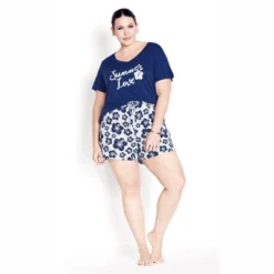 Women's Plus Size Hibiscus Sleep Short - Hibiscus | AVENUE -Lady Clothing Store GUEST c662e8c0 9155 49d2 bc02 b47d4a28db40