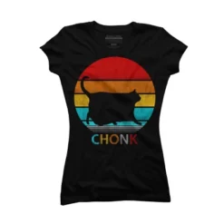 Junior's Design By Humans Vintage Chonk Cat Silhouette By ZeusSE T-Shirt 9 Junior's Design By Humans Vintage Chonk Cat Silhouette By ZeusSE T-Shirt -Lady Clothing Store GUEST c79f3932 5332 49e4 9da9 107f0cf51eb4