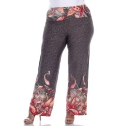 Women's Plus Size Printed Palazzo Pants - White Mark -Lady Clothing Store GUEST c7a32f82 83dc 48ad abe3 023e35f2a1ee