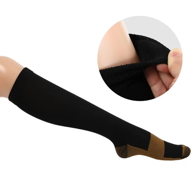 Unique Bargains Copper Stockings Compression Socks For Women Men For Running 6 Pair 4 Unique Bargains Copper Stockings Compression Socks For Women Men For Running 6 Pair - Image 2