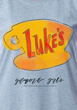Gilmore Girls Womens' Luke's Diner Logo Nightgown Sleep Pajama Shirt Grey -Lady Clothing Store GUEST ce2c396e 9ca6 4ea5 adba 1f84bf87e0e2