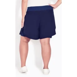 Women's Plus Size Active Short - Navy | AVENUE LEISURE