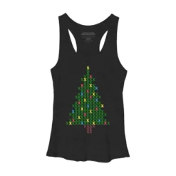 Women's Design By Humans Christmas Tree Cross Stitch By BettySue Racerback Tank Top -Lady Clothing Store GUEST d2391a8a 5225 40eb a287 da66bb8189cd