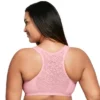Glamorise Womens Front-Closure Cotton T-Back Comfort Wirefree Bra 1908 Pink Blush -Lady Clothing Store GUEST d3ea2602 a27d 48c2 925d 6a5f0f9a0467