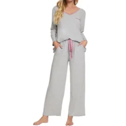 Cheibear Womens Pajama Set Soft Modal Contrast Color Long Sleeve Shirt And Pants Sleepwear 2pcs 24 Cheibear Womens Pajama Set Soft Modal Contrast Color Long Sleeve Shirt And Pants Sleepwear 2pcs -Lady Clothing Store GUEST d59a9c0d c044 4fcb a7ea 31f16f56986f