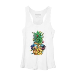 Women's Design By Humans Pineapple Christmas Tree Lights Xmas Men Gifts Sunglasses T-Shir By NekoShop Racerback Tank Top -Lady Clothing Store GUEST d5d9a2dc a87e 4ab2 88d8 e4588200e397
