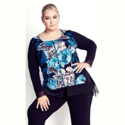 Women's Plus Size Chelsea Zip Front Top - Emerald | AVENUE 16 Women's Plus Size Chelsea Zip Front Top - Emerald | AVENUE -Lady Clothing Store GUEST d6ba423c 0e0a 44ac bac2 5cc81495db20