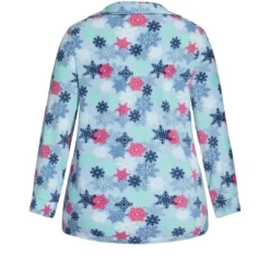Women's Plus Size Snowflake Button Fleece Sleep Top - Blue | AVENUE 16 Women's Plus Size Snowflake Button Fleece Sleep Top - Blue | AVENUE -Lady Clothing Store GUEST d70c3e58 8ff4 4d86 9782 3eed8efc2f70