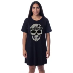 The Goonies Womens' Movie Film Skull Map Nightgown Sleep Pajama Shirt Black -Lady Clothing Store GUEST dc1d2e8c 2c95 4778 9439 a2d1e1cbcd45