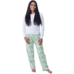 Star Wars Womens' The Mandalorian Baby Yoda Grogu Ugly Sweater Pajama Pants Green -Lady Clothing Store GUEST de5525ac 752c 414b 8f39 5ad80ed112a4