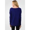 J CASHMERE Women's 100% Cashmere Long Sleeve Slouchy Pullover V-neck Raglan Sweater