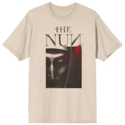 The Nun Scary Face Art Crew Neck Short Sleeve Women's Natural T-shirt -Lady Clothing Store GUEST df1b4035 76e4 4848 8ba3 95594d08d3eb