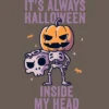 Women's Design By Humans It's Always Halloween Inside My Head Funny Cute Spooky By EduEly Racerback Tank Top