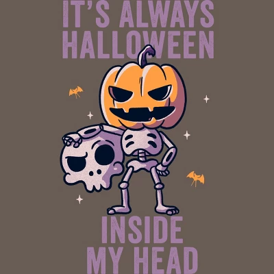 Women's Design By Humans It's Always Halloween Inside My Head Funny Cute Spooky By EduEly Racerback Tank Top 3 Women's Design By Humans It's Always Halloween Inside My Head Funny Cute Spooky By EduEly Racerback Tank Top