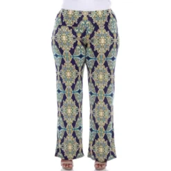 Women's Plus Size Printed Palazzo Pants - White Mark -Lady Clothing Store GUEST e03c452a 21e9 4b9a 9c48 78290adcbce4
