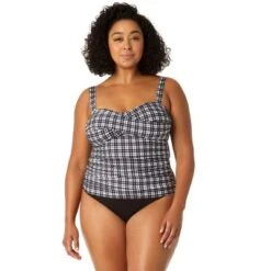 Anne Cole Plus - Women's Twist Front Bandeaukini Swim Top -Lady Clothing Store GUEST e0701da6 b191 40a6 80b1 979ed751eea2