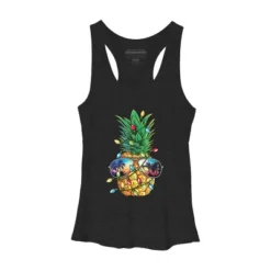 Women's Design By Humans Pineapple Christmas Tree Lights Xmas Men Gifts Sunglasses T-Shir By NekoShop Racerback Tank Top -Lady Clothing Store GUEST e0d96f2a 7dad 400a 8437 f36d1ff9971d