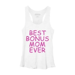 Women's Design By Humans Best Bonus Mom Ever Stepmom Love By MeowShop Racerback Tank Top -Lady Clothing Store GUEST e23a01c9 881d 411c aeca dda7b2d43492