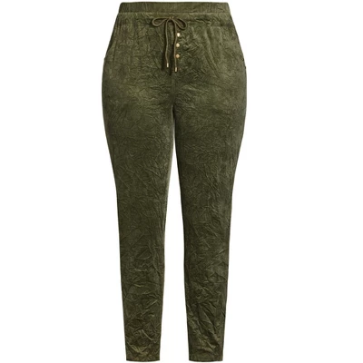 Women's Plus Size Walk On By Trouser - Olive | EVANS 4 Women's Plus Size Walk On By Trouser - Olive | EVANS - Image 2