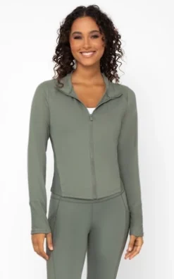 Yogalicious Womens Lux Streamline Interlink Ribbed Contour Insert Full Zip Performance Jacket With Pockets -Lady Clothing Store GUEST e3dc7458 910a 406b b4e1 954eb3a9f981