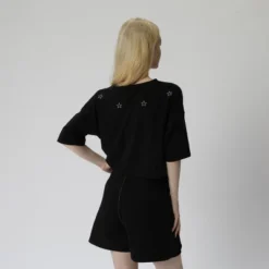 Women's Crew Neck Oversized Cropped T-Shirt -Lady Clothing Store GUEST e50a6039 42b7 4aa1 a50e 2860c5d770ad