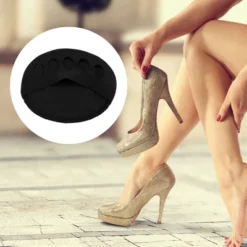 Unique Bargains Soft Fabric Breathable Five Toes Forefoot Pads For Women 5 Colors Black White Pink Gray Beige 5 Pairs -Lady Clothing Store GUEST e792d303 fe92 4417 9e61 a43198242c65