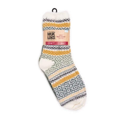 MUK LUKS Women's Pair Pack Fuzzy Crew Fall 4 MUK LUKS Women's Pair Pack Fuzzy Crew Fall - Image 2