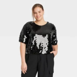 Women's Short Sleeve Paillettes - A New Day™ -Lady Clothing Store GUEST e88d1e17 46b4 4283 a1ae 0ba56ac770b5