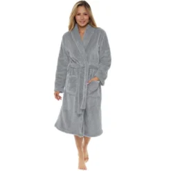 Women's Classic Soft Jacquard Bathrobe, Plush Robe -Lady Clothing Store GUEST e914c243 3747 46a5 8d83 06dee377d5e2